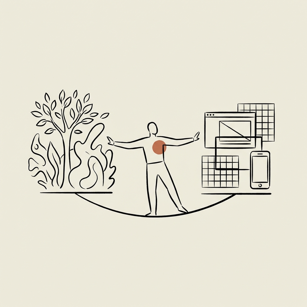 Balance between human and digital